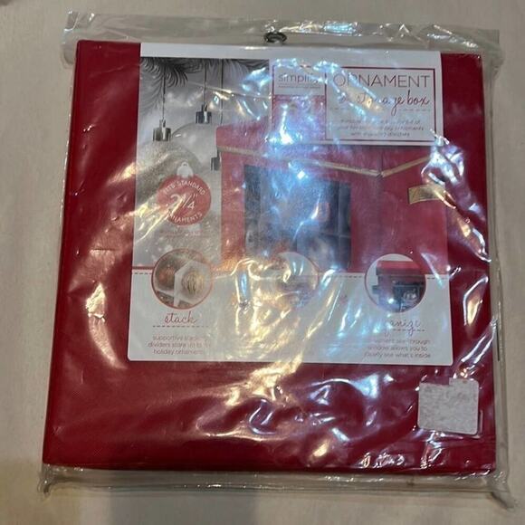 NWT‎ SIMPLY 64 COUNT ORNAMENT STORAGE BOX 12W X 12 D x 12 H - Picture 2 of 6